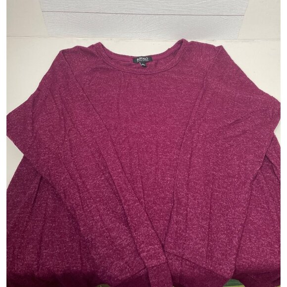 Buffalo David Bitton Wine Burgundy Crewneck Lightweight Sweater Womens XL - Picture 2 of 5